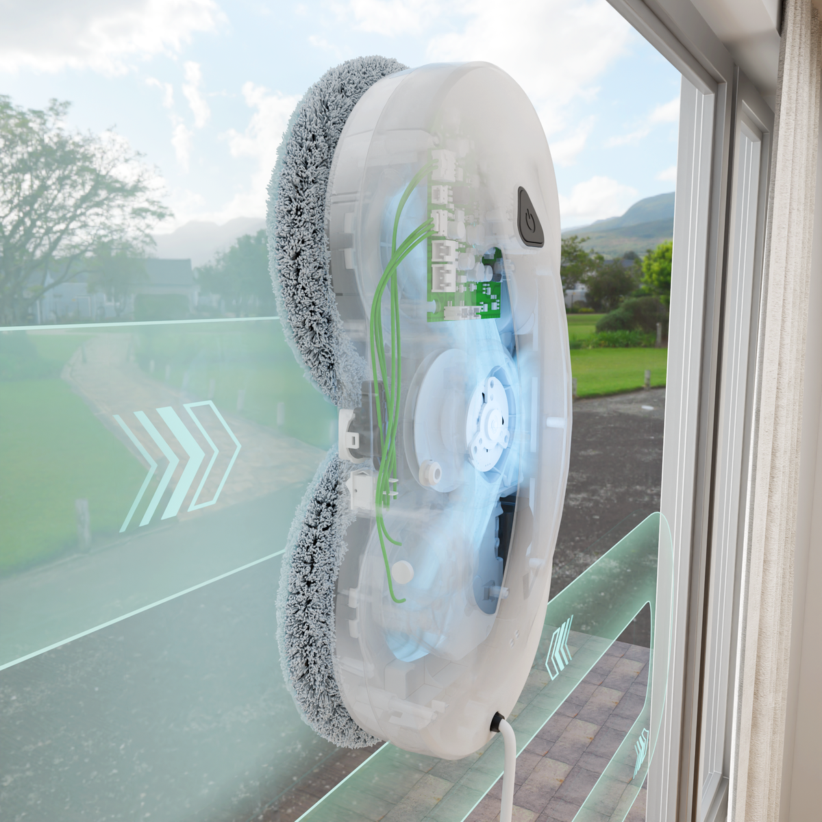 Aspiration puissante des poussières et allergènes, robot lave vitre S+