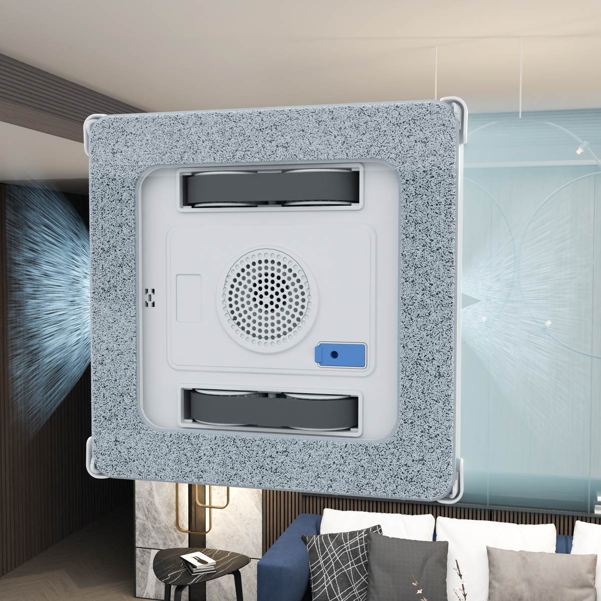 Microfibre, lavage et dégraissage efficace du robot lave vitre SA+